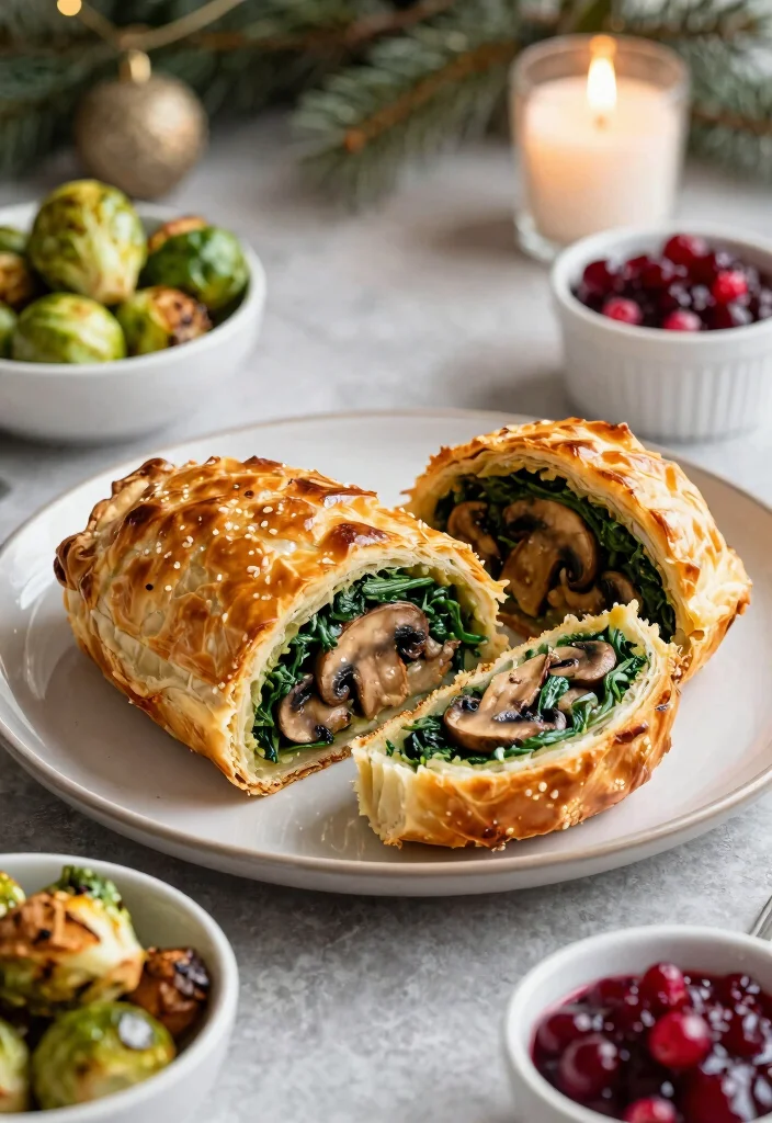 12 Christmas Dinner Recipes for a Festive Holiday Table - 2. Creamy Vegan Mushroom Wellington 1