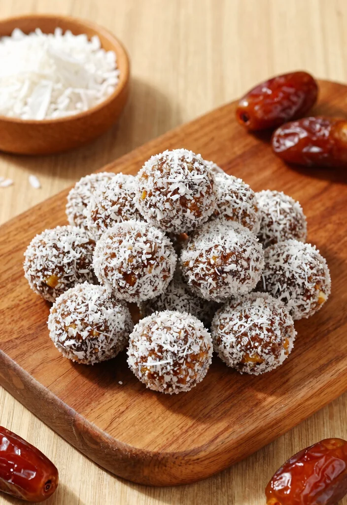 12 Date Dessert Recipes for Naturally Sweet Treats 56 12 Date Dessert Recipes for Naturally Sweet Treats - 6. Date and Coconut Energy Bites 1