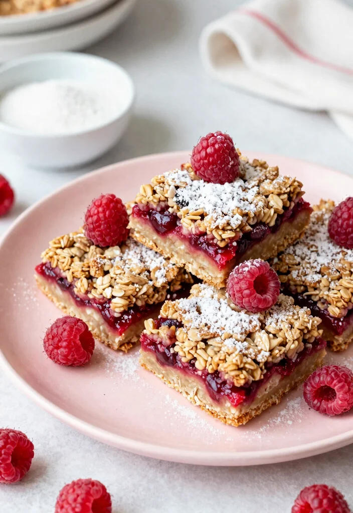 12 Dessert Bar Recipes for Easy Slice and Serve Sweets - 5. Raspberry Oatmeal Crumble Bars 1