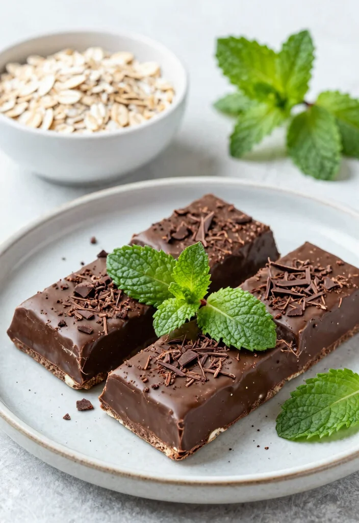 12 Dessert Bar Recipes for Easy Slice and Serve Sweets - 8. Chocolate Mint Protein Bars 1