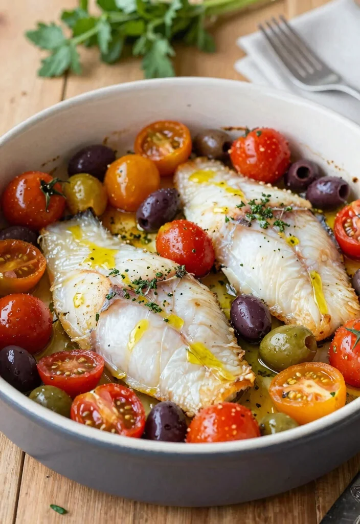 12 Fish Dinner Recipes for Simple Healthy Meals 23 12 Fish Dinner Recipes for Simple Healthy Meals - 3. Mediterranean Baked Cod 1