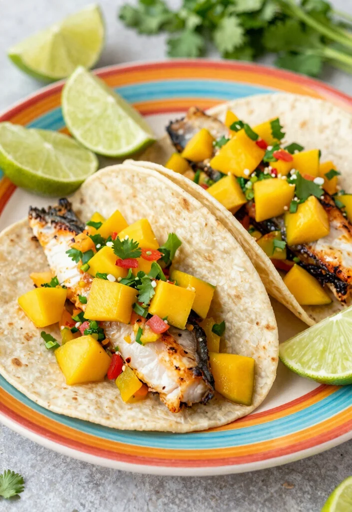12 Fish Dinner Recipes for Simple Healthy Meals 34 12 Fish Dinner Recipes for Simple Healthy Meals - 4. Easy Fish Tacos with Mango Salsa 1