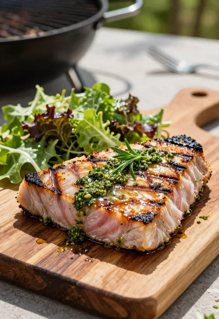 12 Fish Dinner Recipes for Simple Healthy Meals 45 12 Fish Dinner Recipes for Simple Healthy Meals - 5. Pesto Grilled Tuna Steaks 1