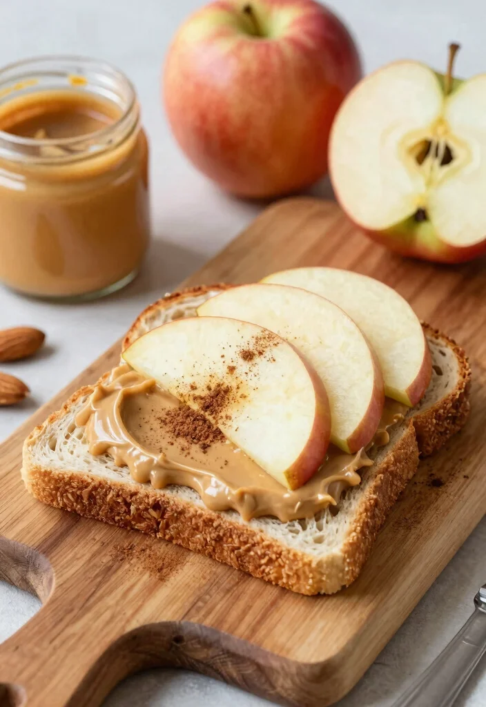 12 Healthy Breakfast Recipes to Start the Day Right 78 12 Healthy Breakfast Recipes to Start the Day Right - 8. Almond Butter Toast with Apple Slices 1