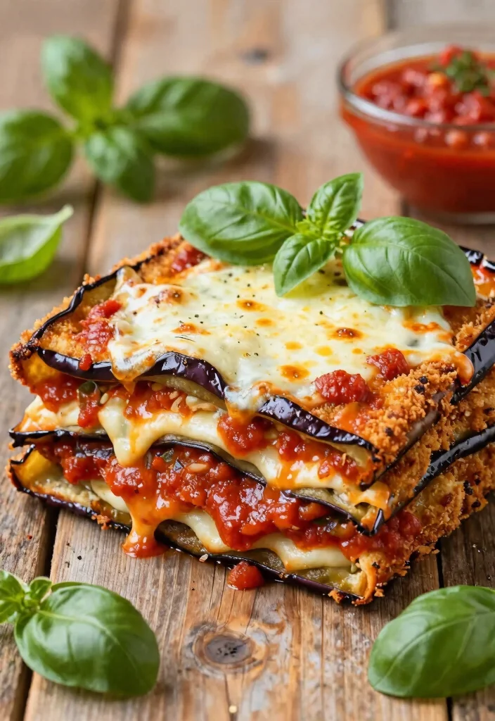 12 Healthy Eggplant Recipes for Flavorful Plant-Based Dishes 1 12 Healthy Eggplant Recipes for Flavorful Plant-Based Dishes - 1. Eggplant Parmesan Stacks 1