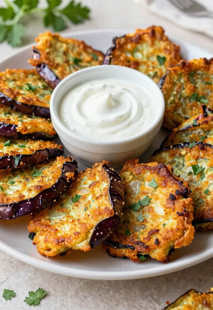 12 Healthy Eggplant Recipes for Flavorful Plant-Based Dishes 111 12 Healthy Eggplant Recipes for Flavorful Plant-Based Dishes - 11. Eggplant Fritters 1
