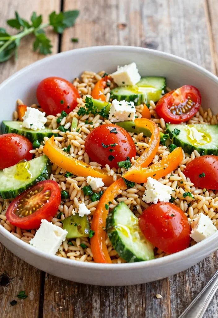 12 Healthy Orzo Recipes for Simple Wholesome Meals 12 12 Healthy Orzo Recipes for Simple Wholesome Meals - 2. Mediterranean Orzo Salad 1