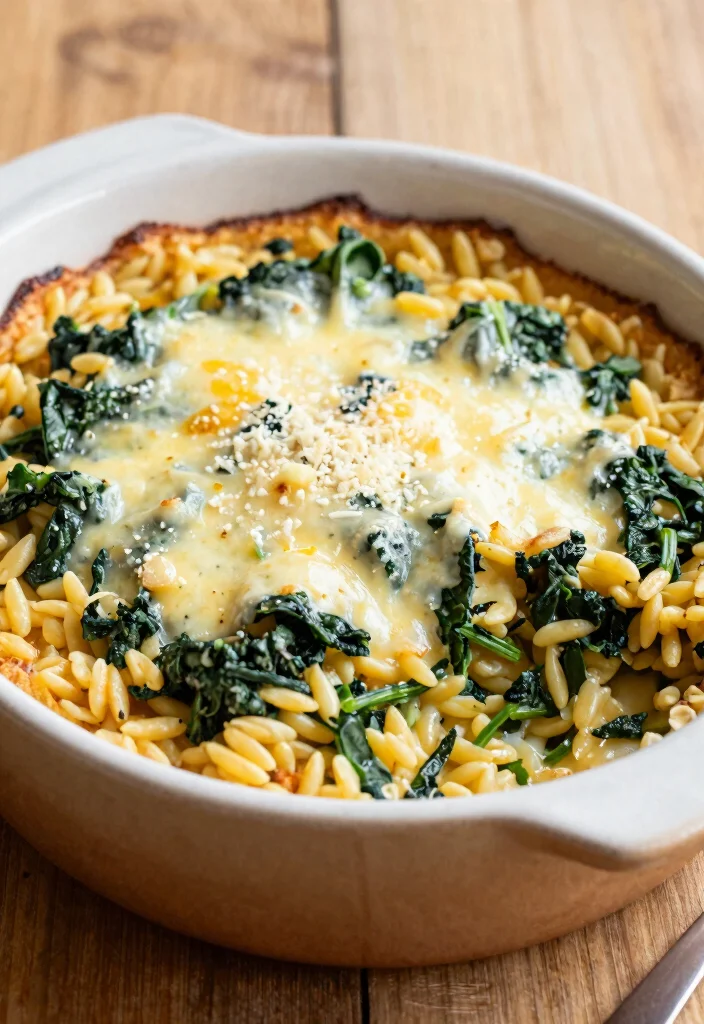 12 Healthy Orzo Recipes for Simple Wholesome Meals 23 12 Healthy Orzo Recipes for Simple Wholesome Meals - 3. Spinach and Artichoke Orzo Bake 1