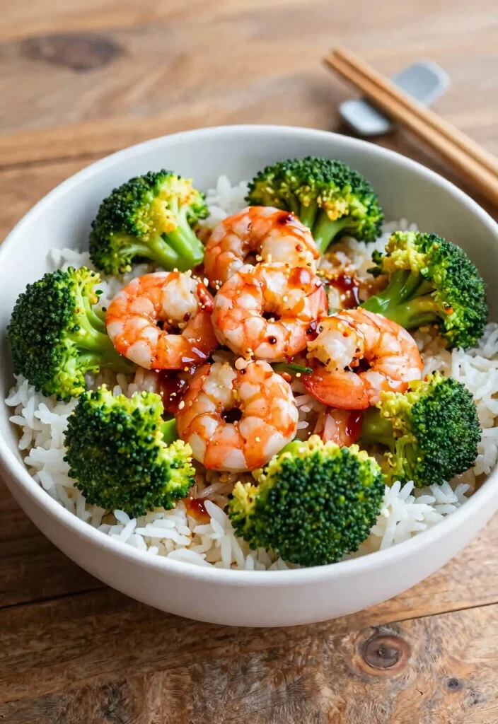 12 Healthy Rice Recipes for Easy Balanced Meals - 2. Spicy Shrimp and Broccoli Rice Bowl 1