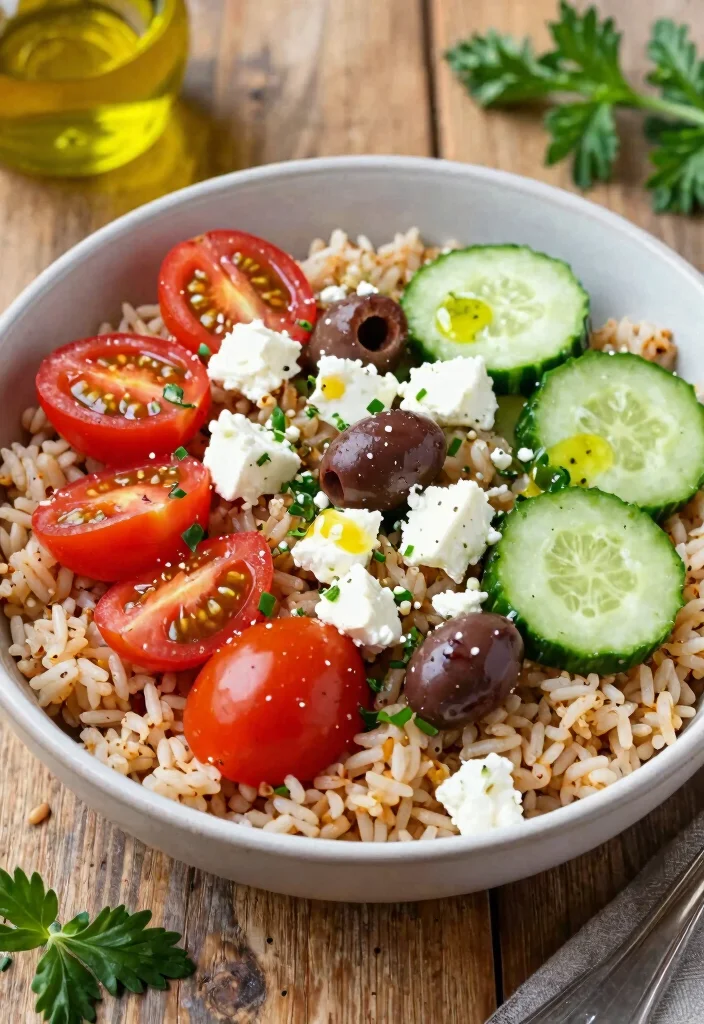 12 Healthy Rice Recipes for Easy Balanced Meals - 5. Mediterranean Rice Bowl 1