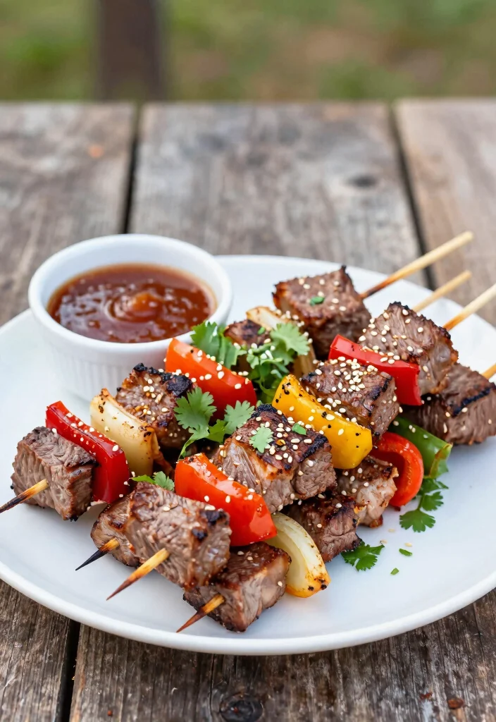 12 Healthy Steak Recipes for Lean Satisfying Dinners 56 12 Healthy Steak Recipes for Lean Satisfying Dinners - 6. Teriyaki Steak Skewers 1
