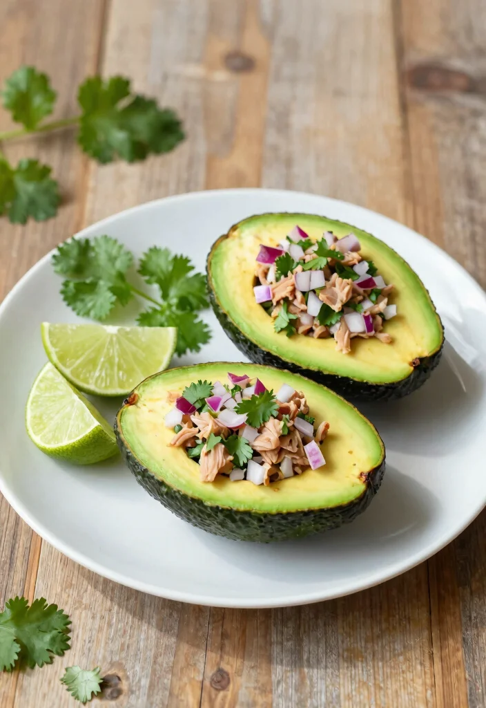 12 Healthy Tuna Recipes for Light Protein Packed Dishes - 4. Tuna-Stuffed Avocados 1