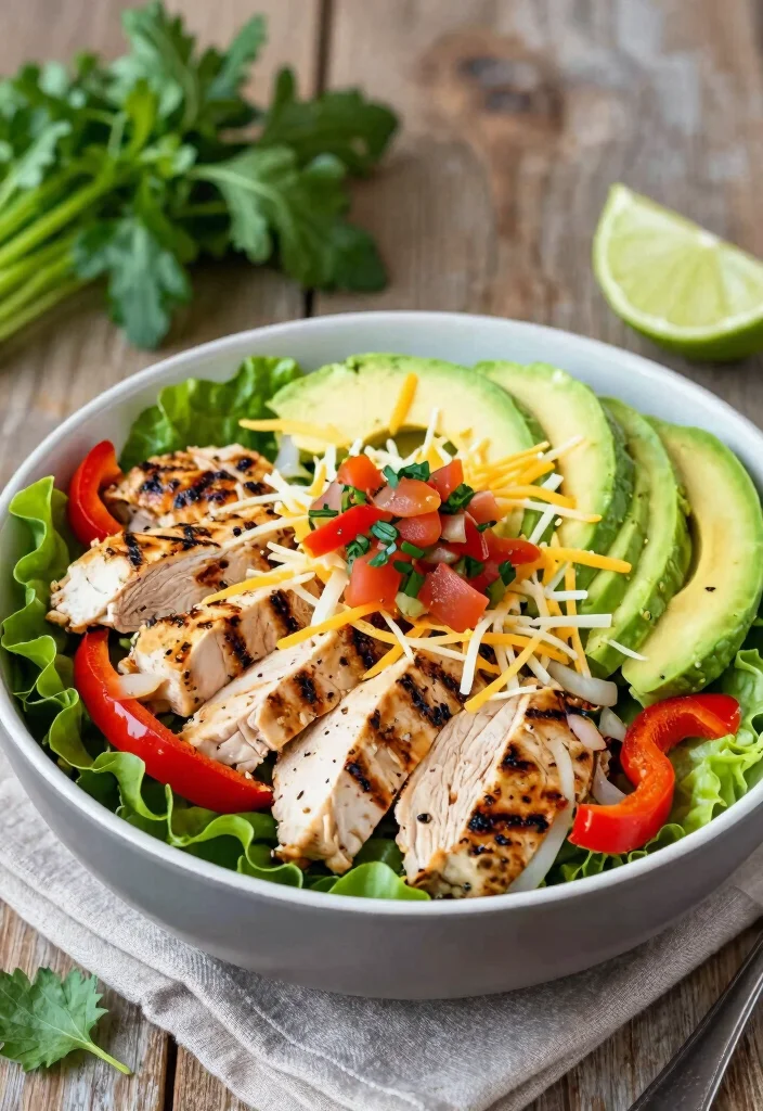 12 Keto Chicken Breast Recipes for Lean Filling Meals - 11. Chicken Fajita Bowl 1