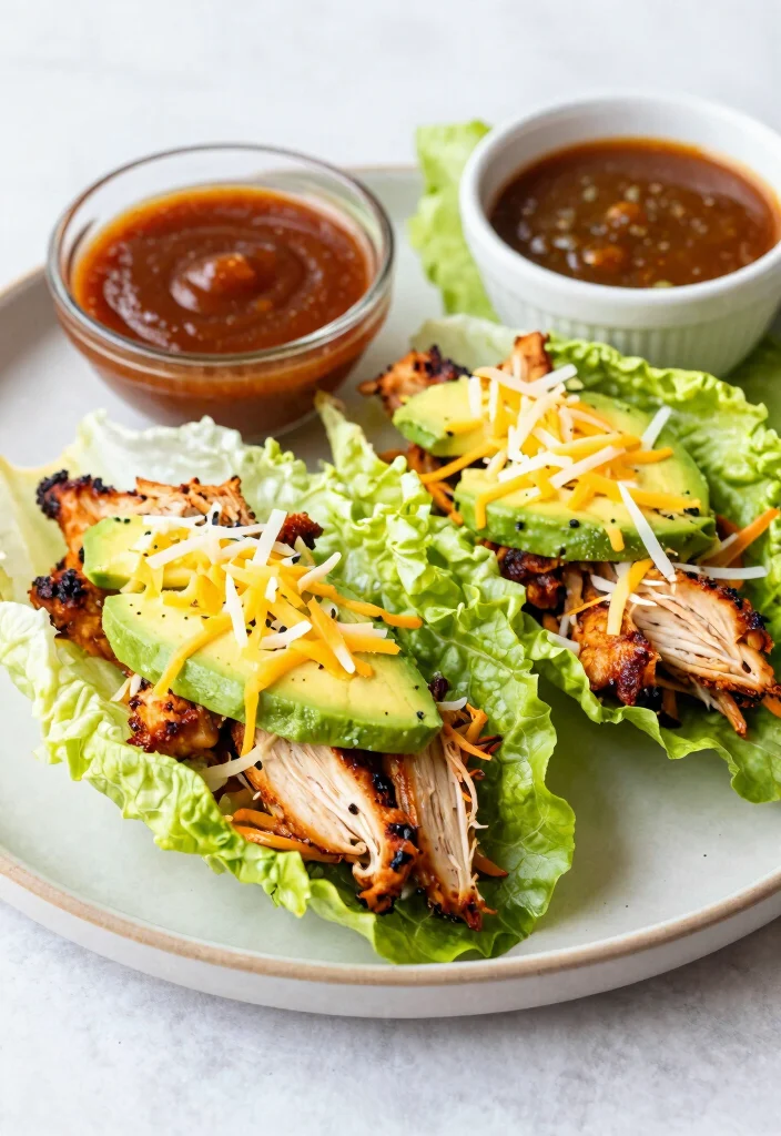 12 Keto Chicken Breast Recipes for Lean Filling Meals - 5. BBQ Chicken Lettuce Wraps 1