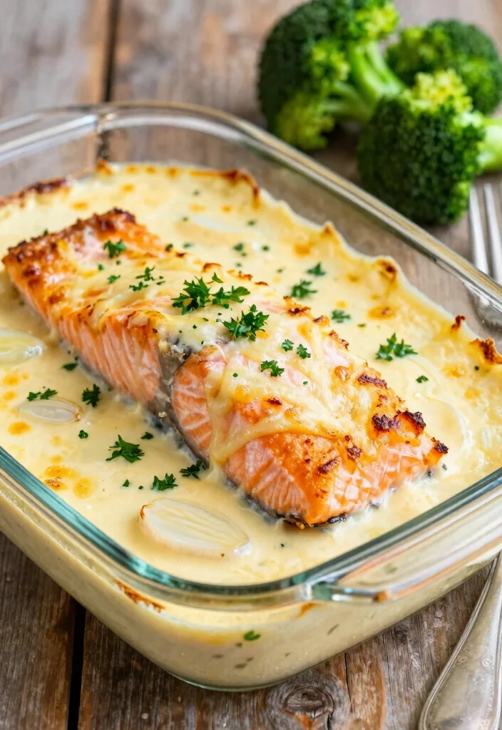12 Keto Salmon Recipes for Easy Omega Rich Dinners - 2. Creamy Garlic Salmon Bake 1