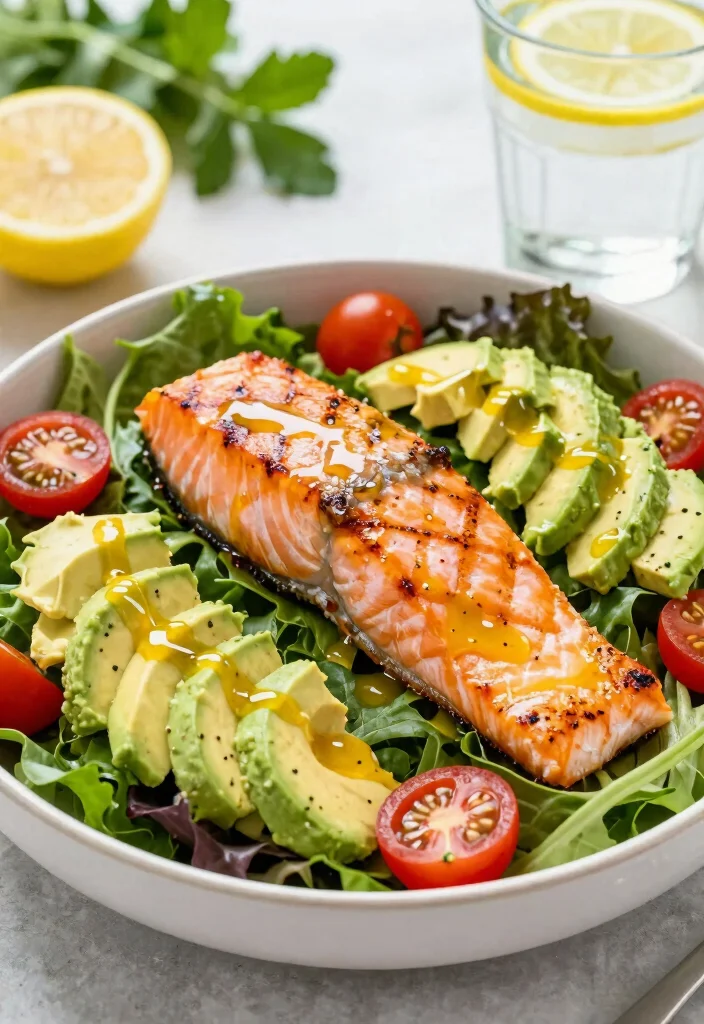 12 Keto Salmon Recipes for Easy Omega Rich Dinners - 4. Salmon and Avocado Salad 1
