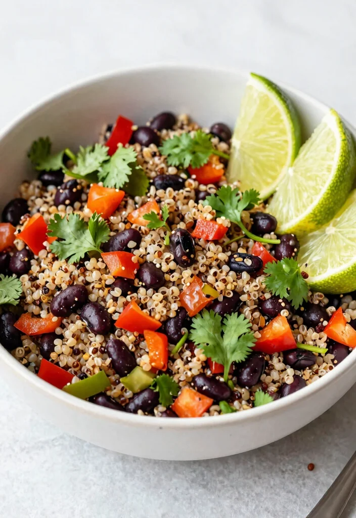12 Low Carb Vegan Recipes for Light Balanced Meals 111 12 Low Carb Vegan Recipes for Light Balanced Meals - 11. Black Bean and Quinoa Salad 1