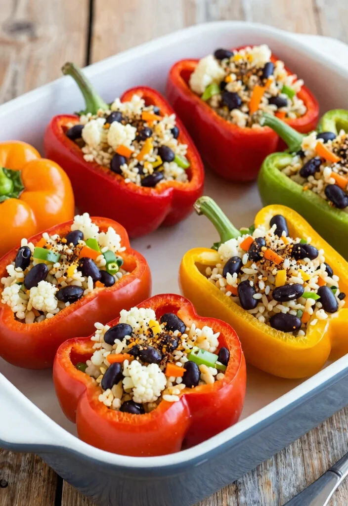 12 Low Carb Vegan Recipes for Light Balanced Meals 122 12 Low Carb Vegan Recipes for Light Balanced Meals - 12. Stuffed Bell Peppers 1