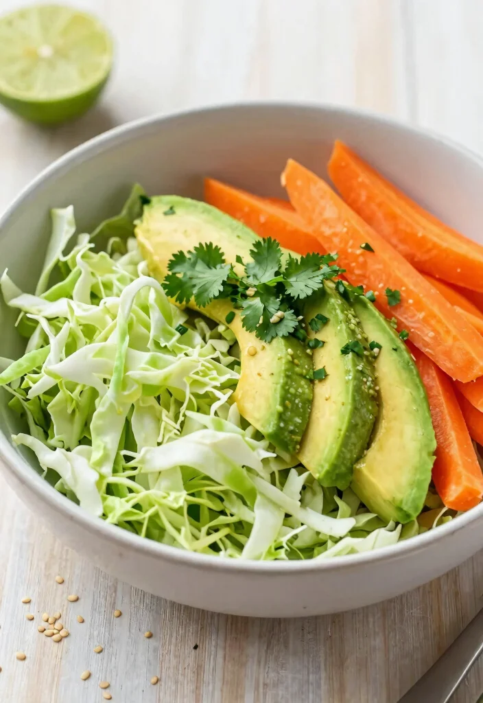 12 Low Carb Vegan Recipes for Light Balanced Meals 56 12 Low Carb Vegan Recipes for Light Balanced Meals - 6. Cabbage and Avocado Salad 1