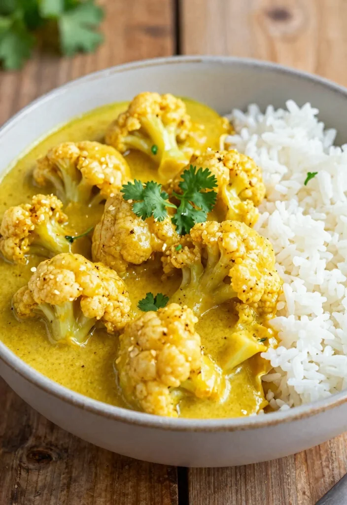 12 Low Carb Vegan Recipes for Light Balanced Meals 89 12 Low Carb Vegan Recipes for Light Balanced Meals - 9. Coconut Curry Cauliflower 1