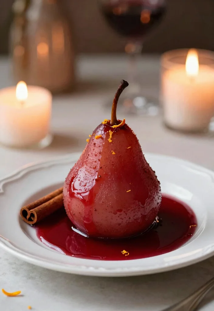 12 Pear Dessert Recipes for Light and Elegant Sweets 12 12 Pear Dessert Recipes for Light and Elegant Sweets - 2. Poached Pears in Spiced Red Wine 1