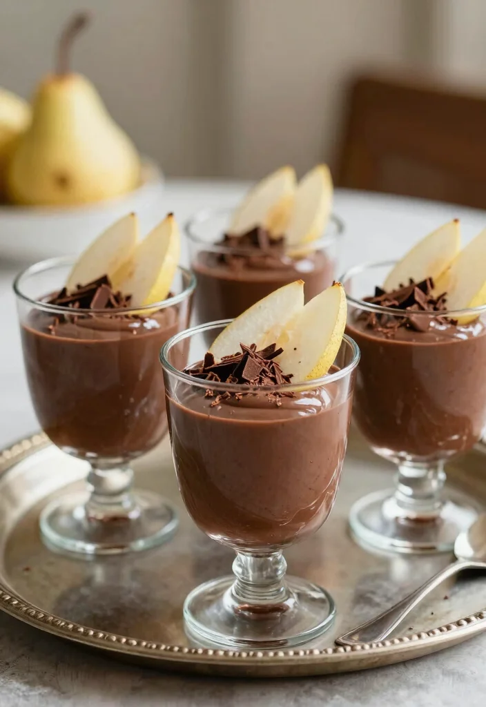 12 Pear Dessert Recipes for Light and Elegant Sweets 78 12 Pear Dessert Recipes for Light and Elegant Sweets - 8. Pear and Chocolate Mousse 1