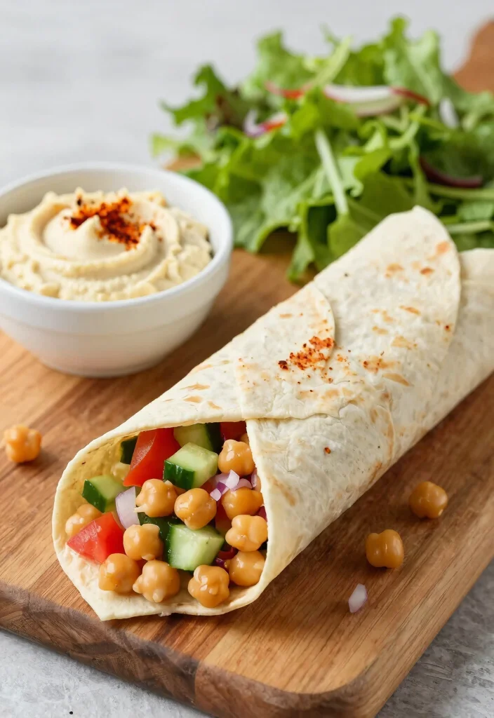 12 Vegan Chickpea Recipes for Easy Protein-Rich Meals - 4. Mediterranean Chickpea Wrap 1