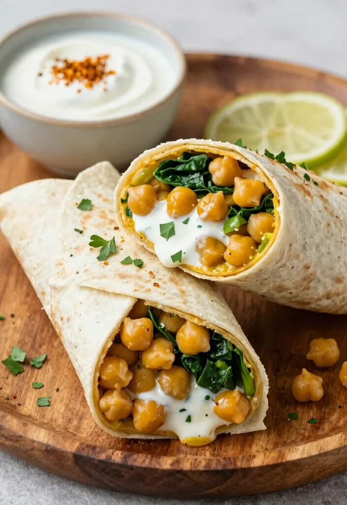 12 Vegan Chickpea Recipes for Easy Protein-Rich Meals - 8. Chickpea Curry Wraps 1