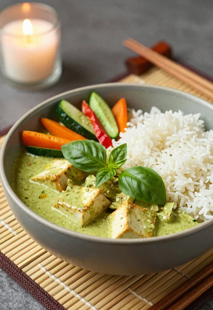12 Vegan Curry Recipes Full of Warm Spiced Flavor - 3. Thai Green Curry with Tofu 1