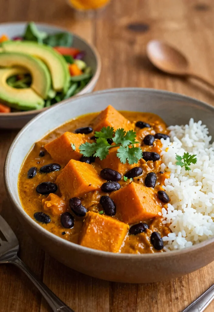 12 Vegan Curry Recipes Full of Warm Spiced Flavor - 7. Pumpkin and Black Bean Curry 1