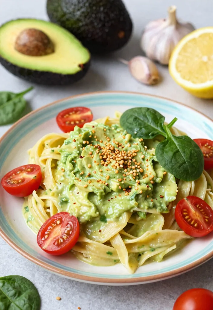 12 Vegan Dinner Recipes for Simple Plant-Based Meals 12 12 Vegan Dinner Recipes for Simple Plant-Based Meals - 2. Creamy Avocado Pasta 1