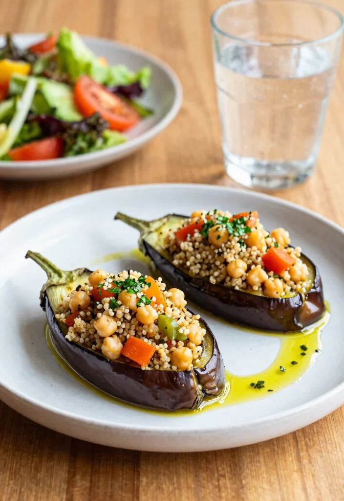 12 Vegan Eggplant Recipes for Hearty Meatless Dishes - 3. Stuffed Eggplant 1