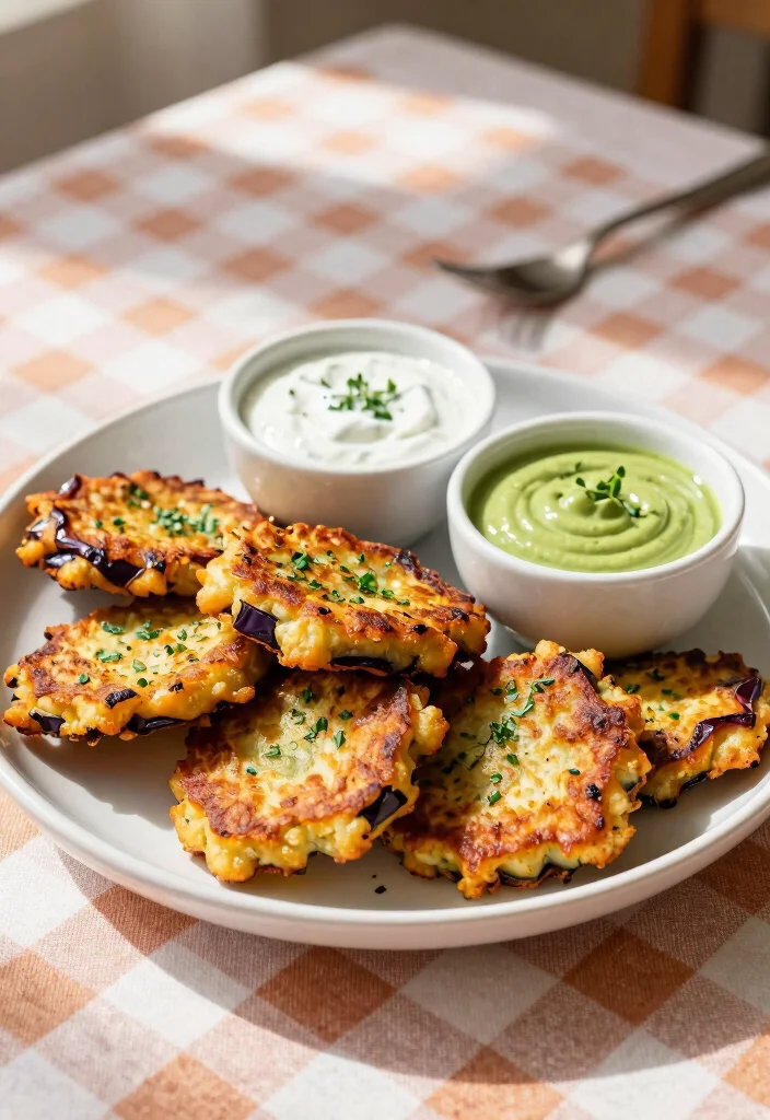 12 Vegan Eggplant Recipes for Hearty Meatless Dishes - 7. Eggplant Fritters 1