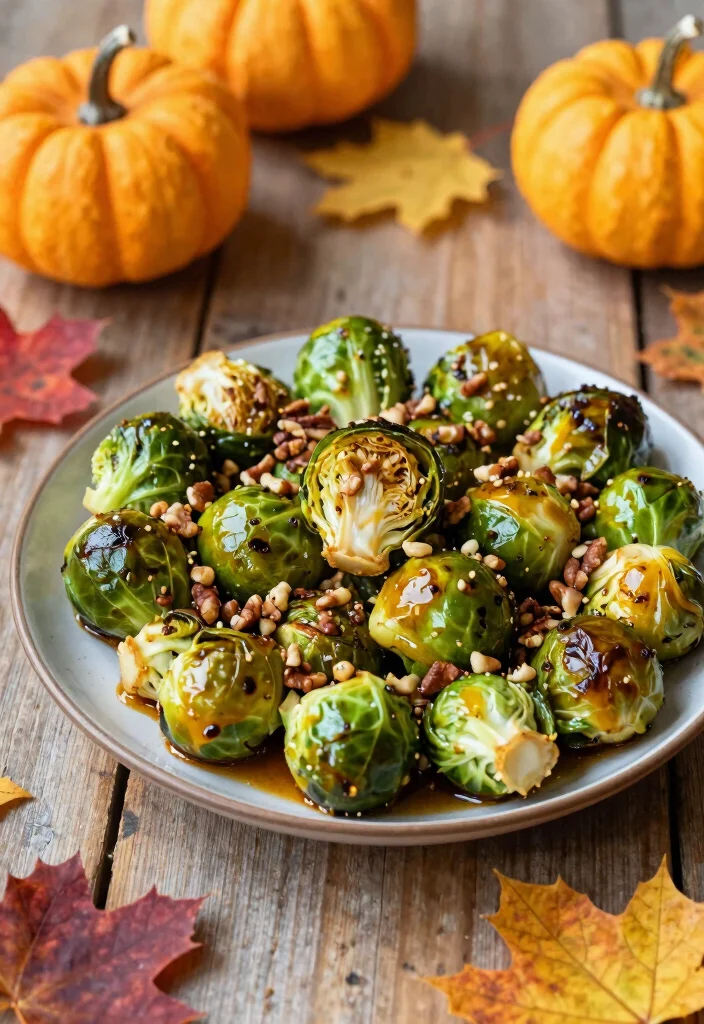 12 Vegan Fall Recipes for Cozy Seasonal Cooking - 2. Maple Roasted Brussels Sprouts 1