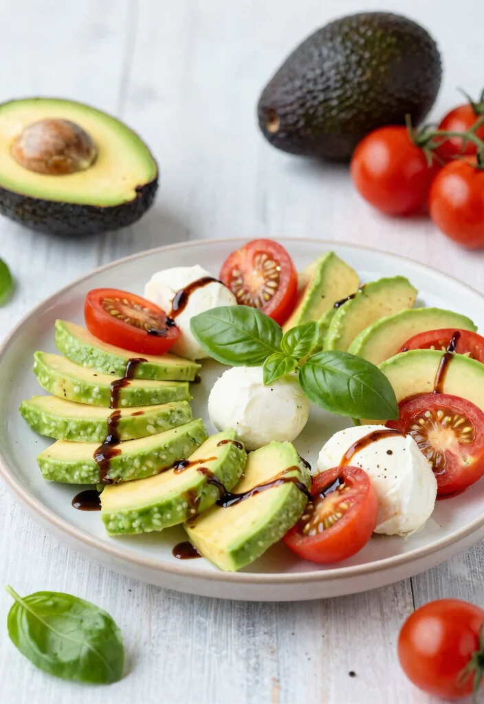 12 Vegetarian Keto Recipes for Low Carb Meatless Meals 34 12 Vegetarian Keto Recipes for Low Carb Meatless Meals - 4. Avocado Caprese Salad 1