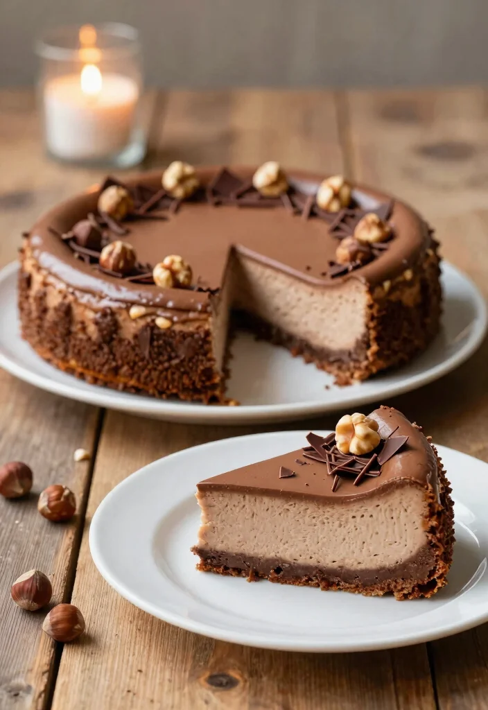 12 Winter Dessert Recipes for Cozy Cold Weather Nights - 3. Hazelnut Hot Chocolate Cheesecake 1