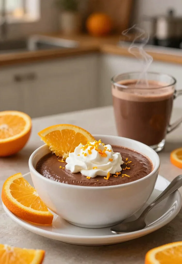 12 Winter Dessert Recipes for Cozy Cold Weather Nights - 5. Chocolate Orange Hot Chocolate Pudding 1