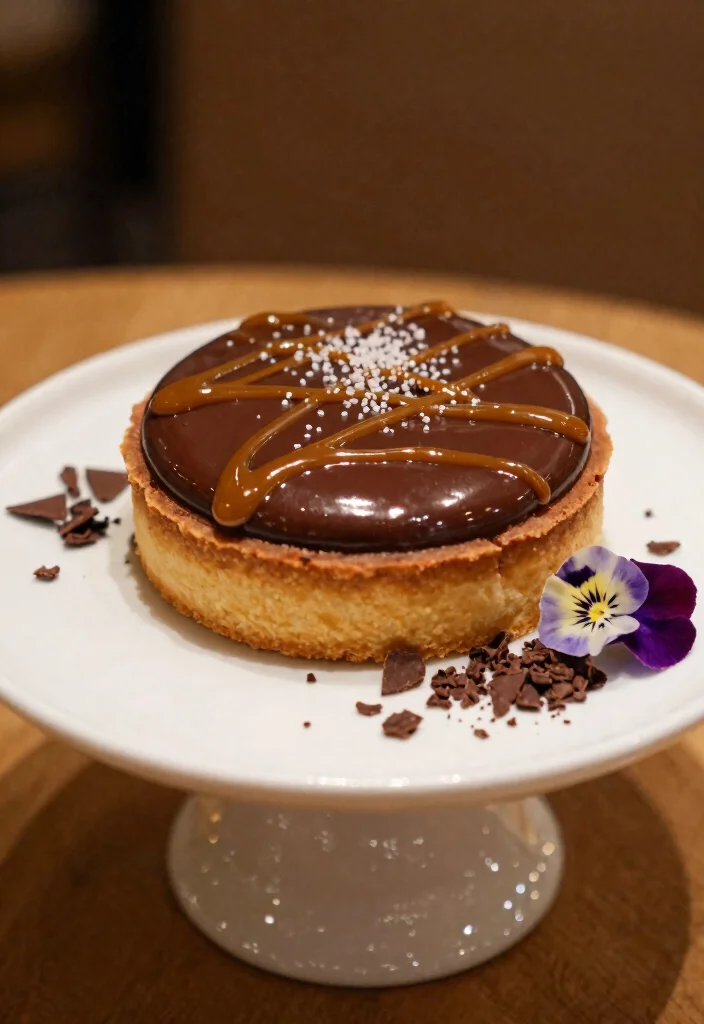12 Winter Dessert Recipes for Cozy Cold Weather Nights - 7. Salted Caramel Hot Chocolate Tart 1