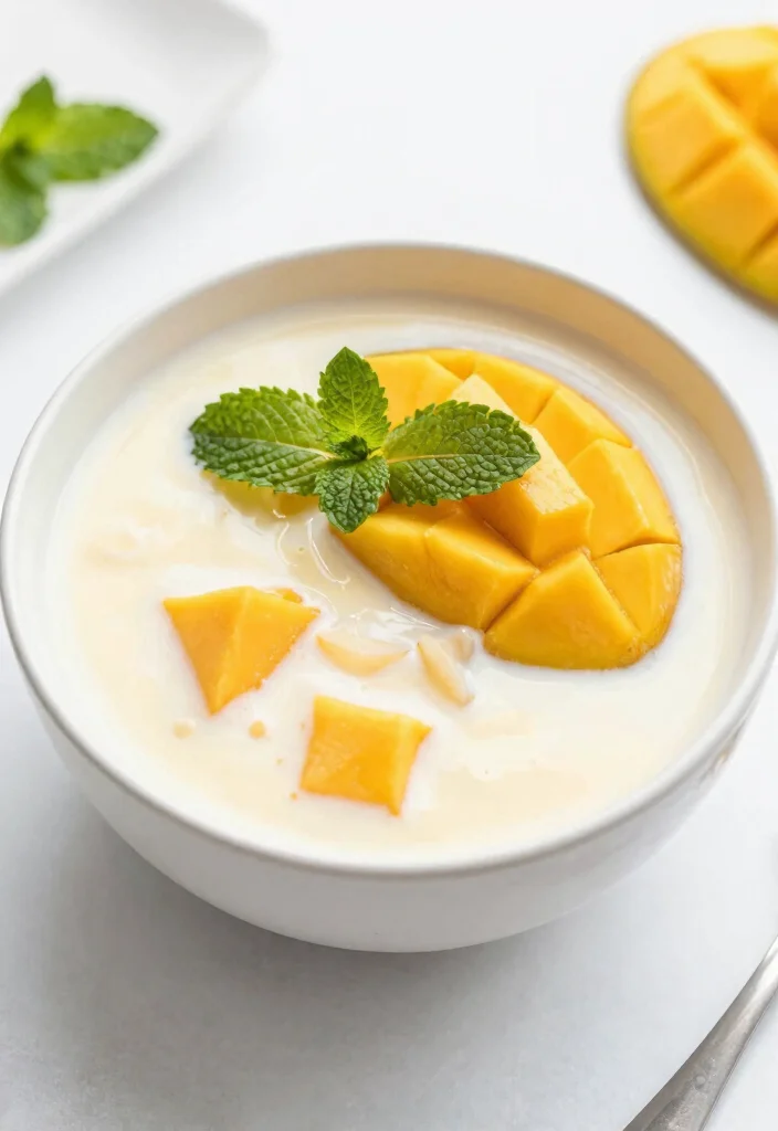 14 Indian Dessert Recipes with Classic Sweet Flavors 133 14 Indian Dessert Recipes with Classic Sweet Flavors - 13. Mango Coconut Pudding 1