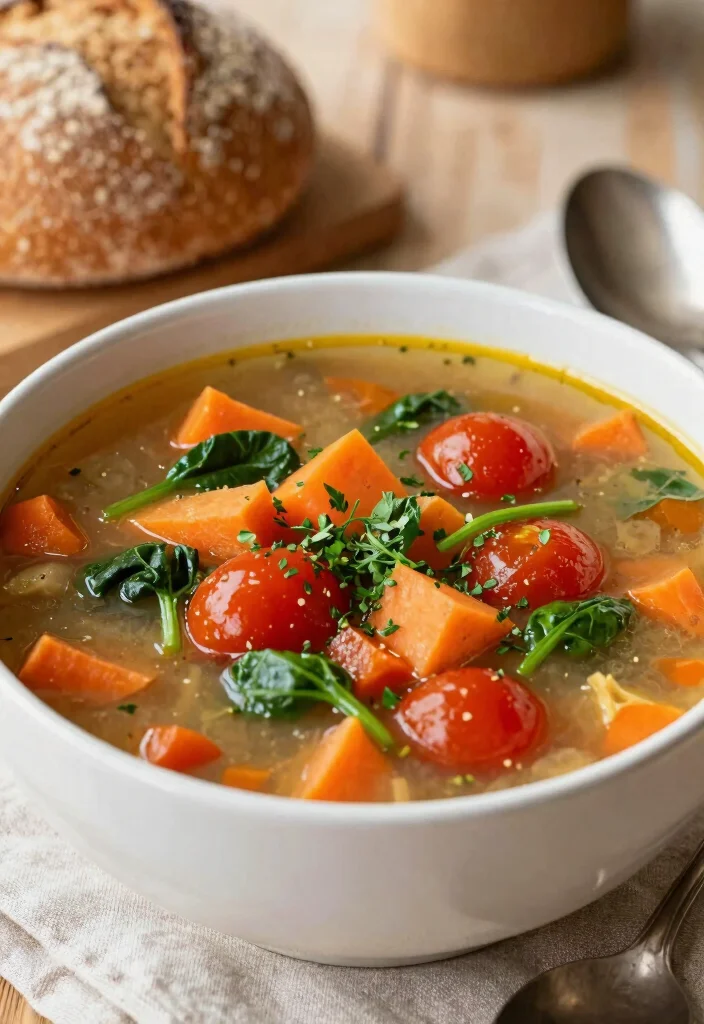 14 Low Calorie Dinner Recipes for Light Filling Meals - 5. Hearty Vegetable Soup 1