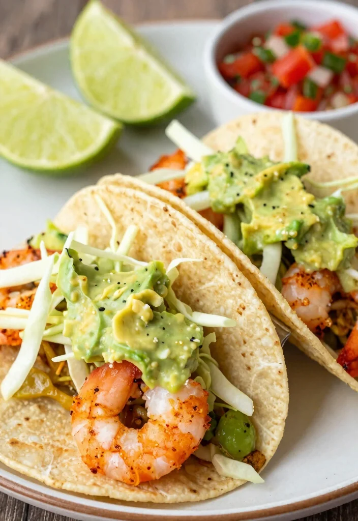 14 Low Calorie Dinner Recipes for Light Filling Meals - 8. Quick Shrimp Tacos 1